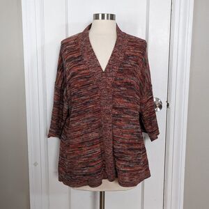 Pure Jill Campari Marled Knit Pullover Sweater Cotton Blend Size Small Petite